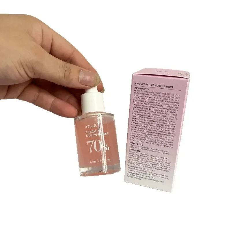 Anua Peach 70% Niacinamide Essence Moisturizing Facial Essence Brightening Skin Tone Moisturizing 30ml Serum Facial Skin Care