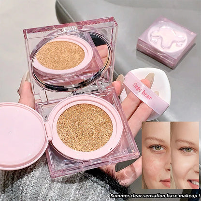 Gege Bear Moisturizing Air Cushion Cream Light Natural Clear Liquid Foundation Brightens Skin Tone Air Cushion BB Cream
