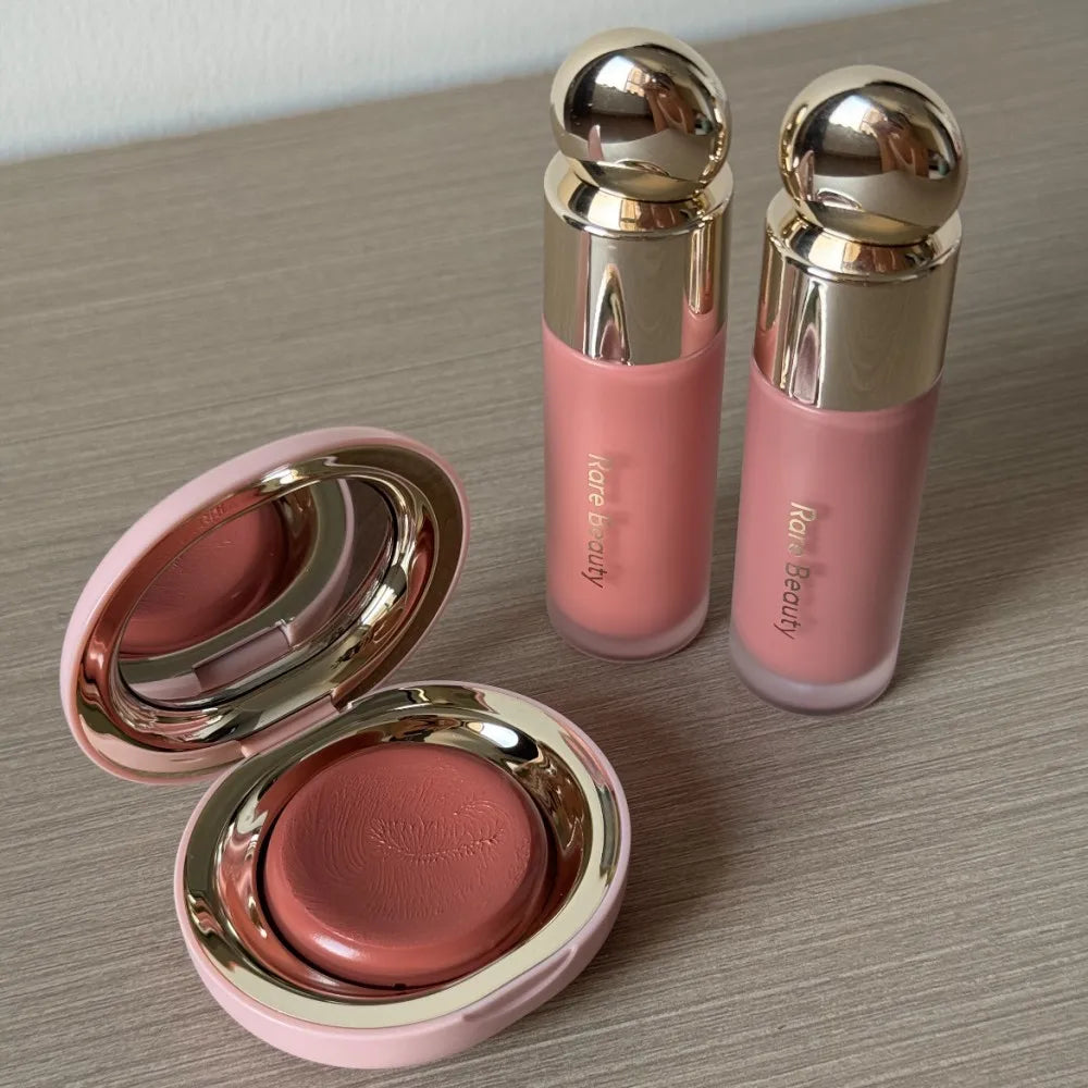 Hot Beauty Liquid Blush Lip Stain Enlighten Powder Portable Makeup Mirror Dual-use Waterproof Lip Glaze Brightening Smooth