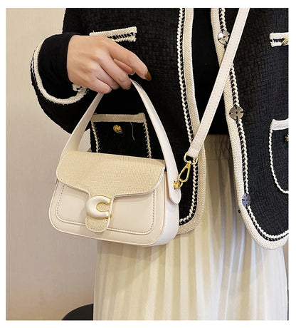 Stylish Quilted Women Messenger Bag - Waterproof Leather Crossbody Shoulder Bag With Adjustable Chain For Travel & Shopping