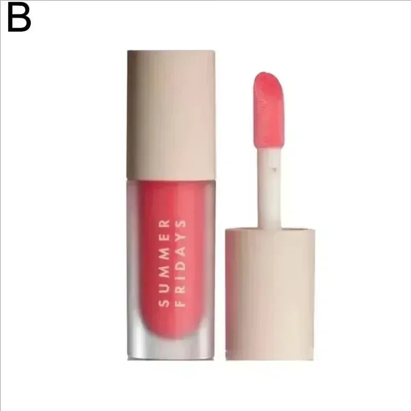 Fashion Summer Fridays Cherry Pink Sugar Vanilla  Lip Balm Moisturizing Lipstick Set Soft Tube Mirror Lip Gloss Lip Makeup Care