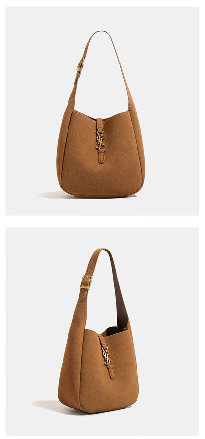 Yangshulin New ROSE Same Style Underarm Bag Water Bucket Bag Large Capacity Single Shoulder Commuter Female