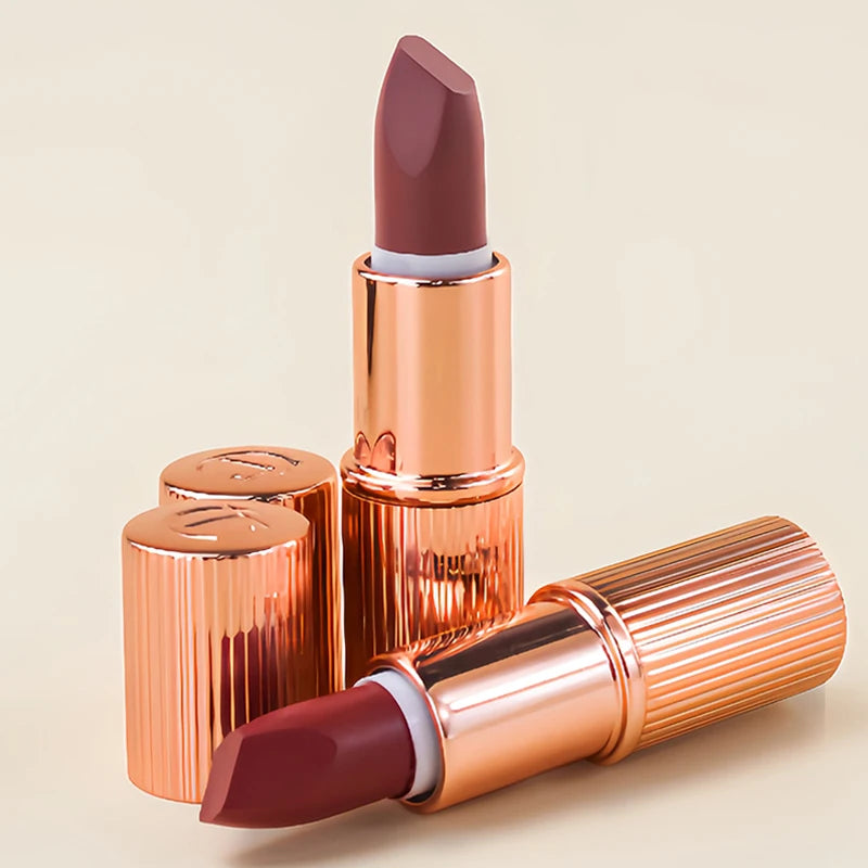 Charlotte Tilbury Shimmer Makeup Air Cushion Lip Gloss Small Gold Tube 7-color Lipstick Show Complexion Celebrity Same Makeup