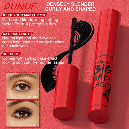 DUNUF Waterproof Mascara Eyelashes Lengthening Long Lasting Silky Lash Black Eyelashes Extension Make Up Beauty Eye Korean Cosmetic