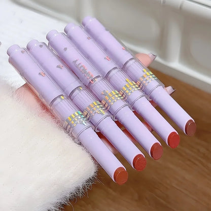 Mirror Glass Solid Lip Gloss Water Light Round Tube Lipstick Clear Oil Jelly Lip Glaze Natural Nude Moisturizing Makeup Tint