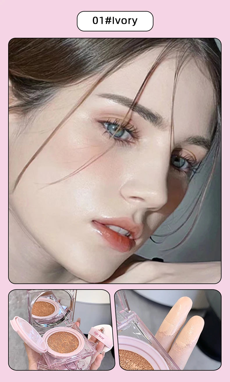 Gege Bear Moisturizing Air Cushion Cream Light Natural Clear Liquid Foundation Brightens Skin Tone Air Cushion BB Cream