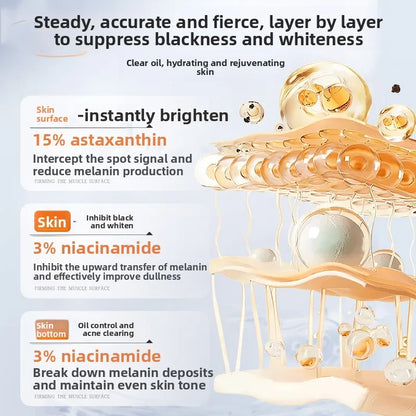 Astaxanthin facial cleanser whitening, oil control, deep cleansing, acne removal, fading marks and pore shrinking facial cleanse