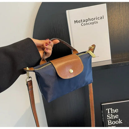 New Hot Sale Of The Season Fashionable Women's Plaid Canvas Dumpling Bag Crossbody Shoulder Bag Lightweight for Autumn Winter Ve