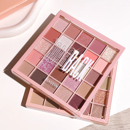 25 Colors Eyeshadow Palette High Gloss Cement Grey Rose Brown Color Tone Matte Glitter Daily Makeup Dry Rose Eyeshadow For Music