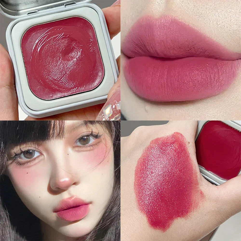 Multi-purpose Lipstick Blush Cream Waterproof Soft Moisturizing Lip Cheek Blush Tint Pigment Lasting Brightening Contour Makeup