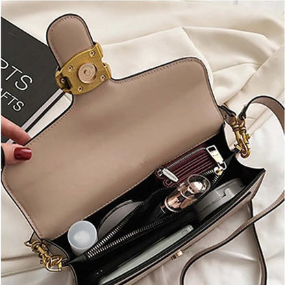 Luxury Fashion Women's Chain Handbag PU Leather Girls Shoulder Messenger Bag Brand lightweight Commuting Bag Tassel Square Bag