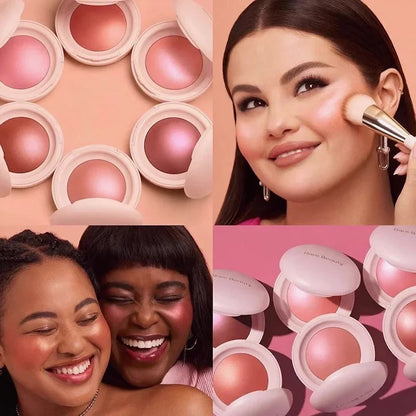 Rare Beauty Dual-use Enlighten Powder Portable Mirror Eyes Cheek Blusher Waterproof Mositure Face Contour Shadow Plump Makeup