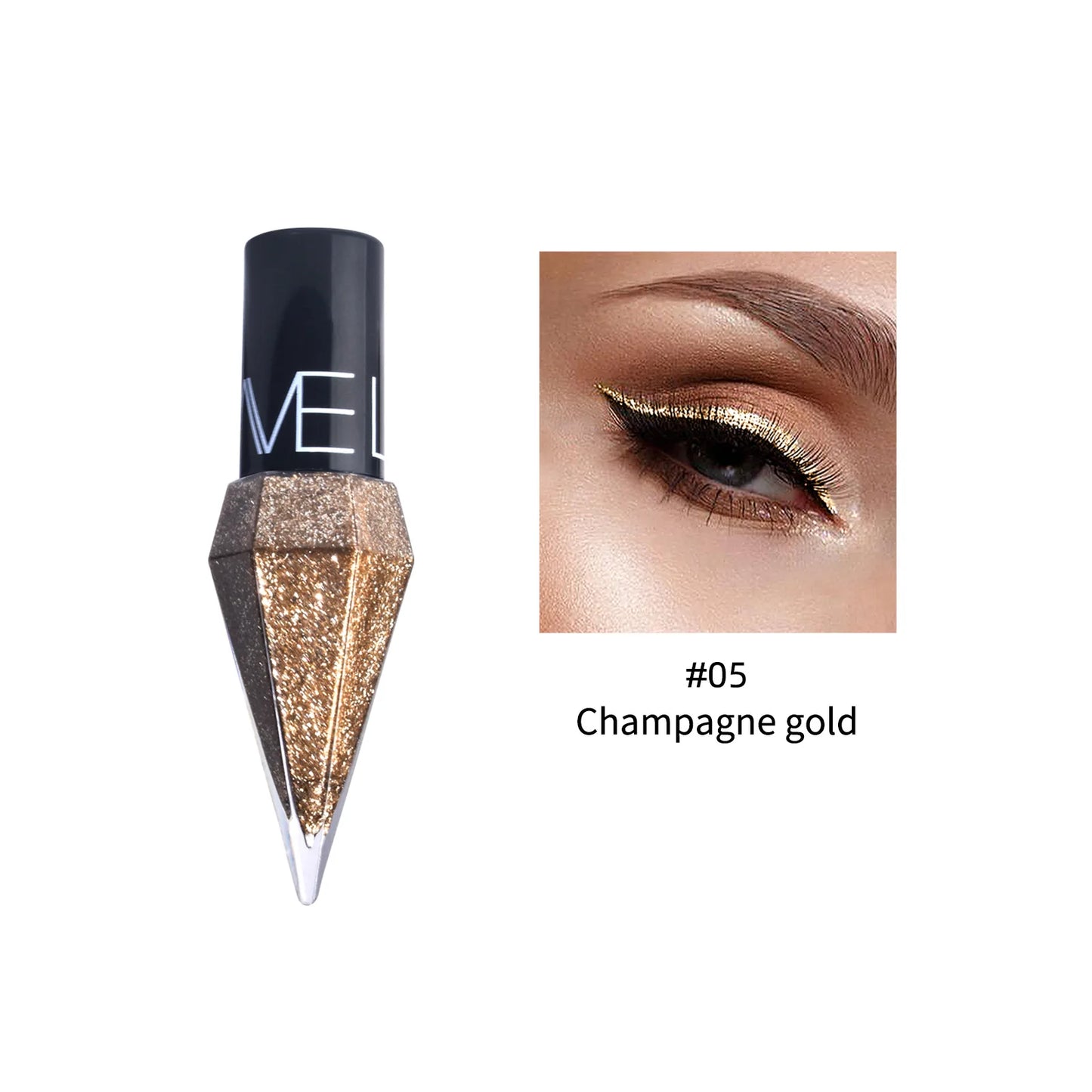 Diamond Sparkling Liquid Eyeliner Pearlescent color development quick dry waterproof not easily smudging liquid eyeliner