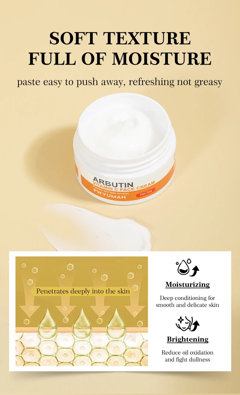 Vitamin C Whitening Freckles Cream Remove Dark Spots Melasma Niacinamide Lighten Melanin Anti-aging Brighten Skin Care Products