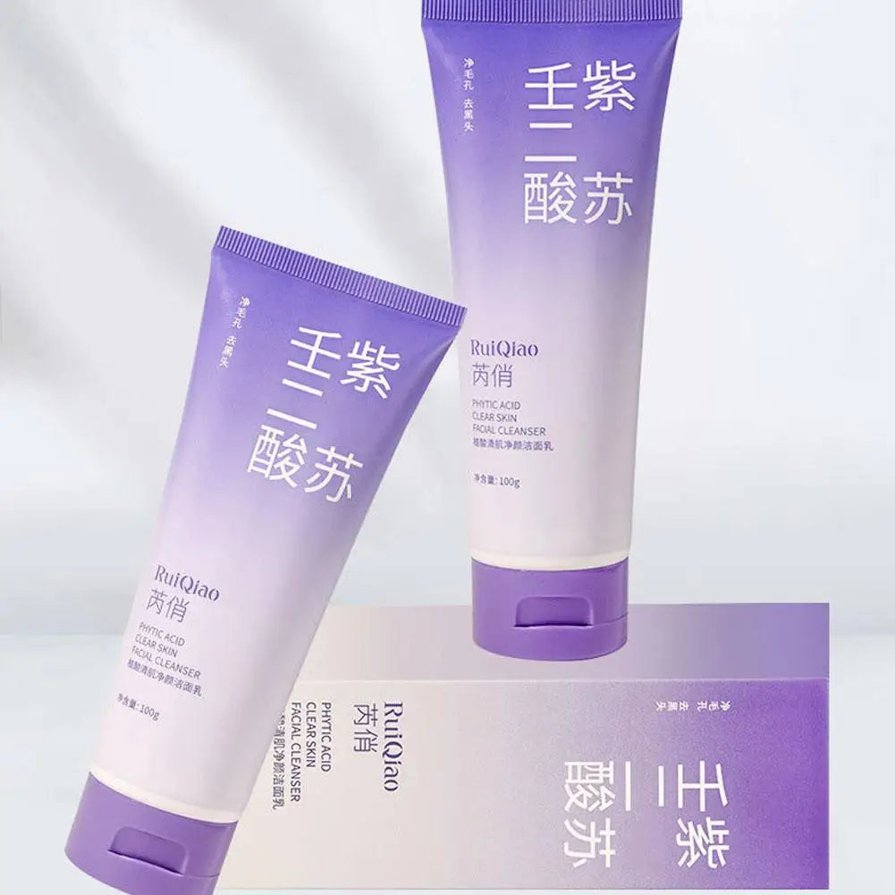 Perilla Essence Facial Cleanser Deep Cleaning Gentle Oil Control Refreshing Acne Removal Shrink Pores Cleanser Face Skin Care