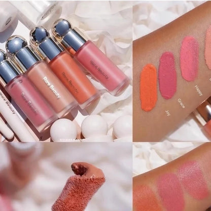rare beauty Liquid Blush Cream Eyes Mositure Peach Face Contour Shadow Blusher Plump Natural Cheek Makeup Lip Gloss Matte Lipstick