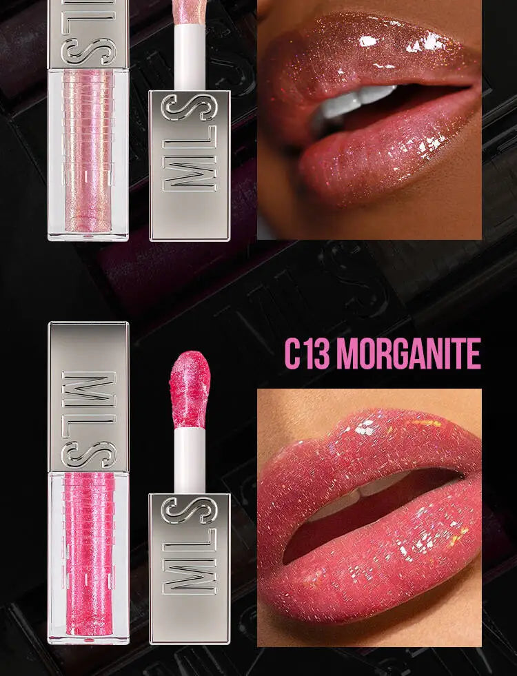 MLSMILE Women's Lipstick 6 Color Flash Lip Glaze Large Brush Head Design Moisten Lip Gloss 2025 New C48C03