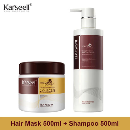 Original Karseell 500ml Moisture Shampoo Argan Oil  Moisturizing Smooth Shampoo Hair Care Set 1/2/3pcs for Dry and Damaged Hair