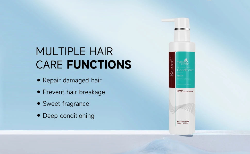 Original Karseell Volume Shampoo and Conditioner Argan Oil Moisturizing Smooth Leave in Cream Curl Defining Cream Hair Care Set