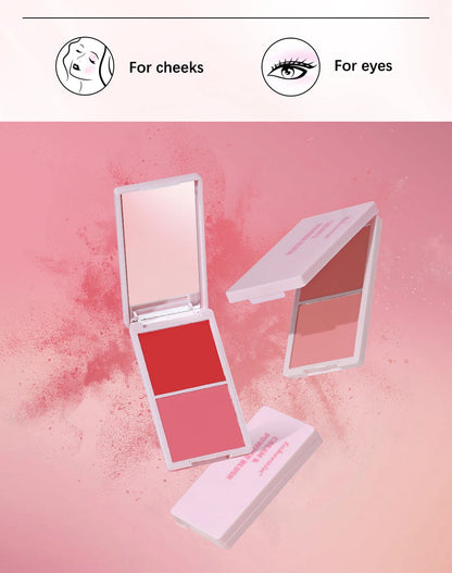 Blush Juvia's Cream Powder Matte Blush Makeup Rose Pan Long-lasting Wearing High Pigment Natural Matte Blush Duo Cosmtics