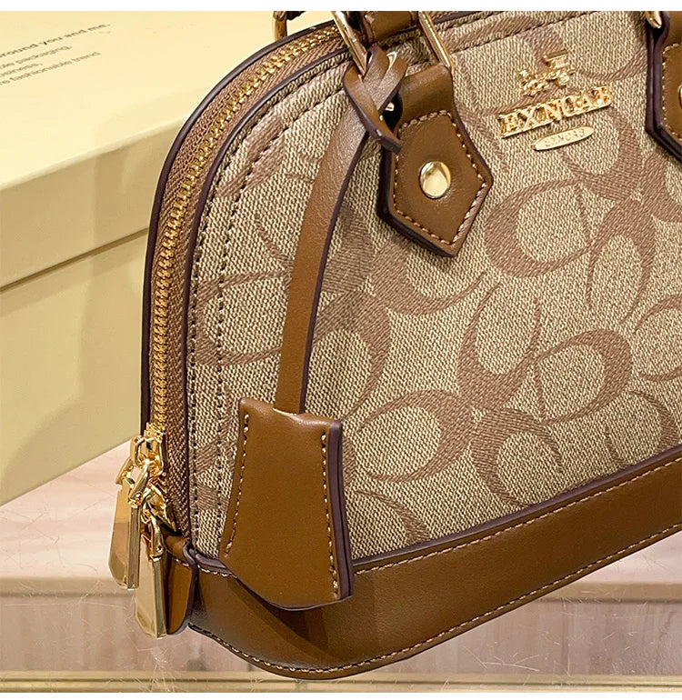 Brand women's handbag shell bag 2025 new high-end retro handbag shoulder bag versatile light luxury crossbody women's bag trend