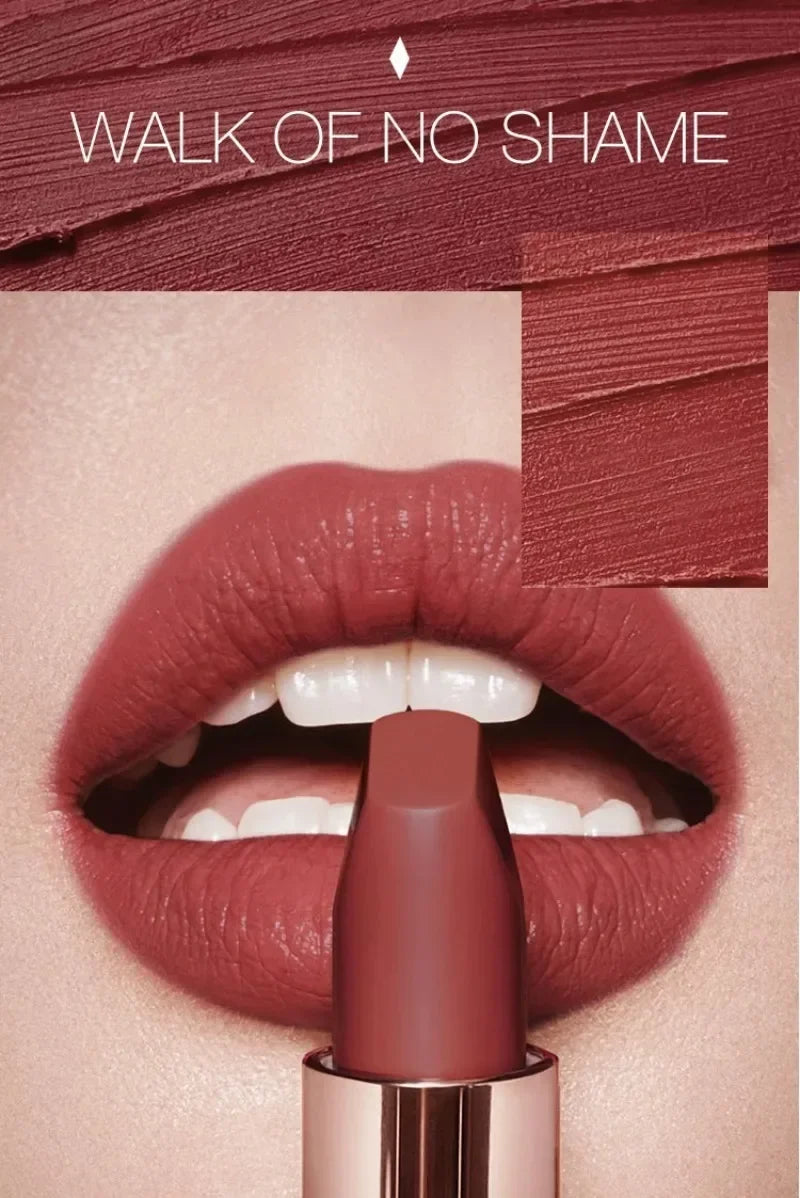 Charlotte Tilbury Shimmer Makeup Air Cushion Lip Gloss Small Gold Tube 7-color Lipstick Show Complexion Celebrity Same Makeup