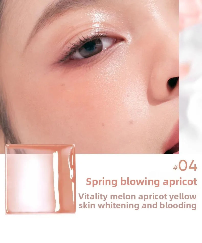 Judydoll Dewy Water Glow Cream Blush & Highlighter Stick Palette - Multi-Use, Buildable Color, Blurring Airy Effect for Face