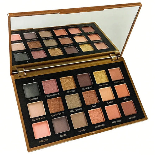 18-Color Eyeshadow Palette – Matte & Glitter, High Pigment, Long-Lasting, Smudge-Proof, Perfect for Daily & Party makeup