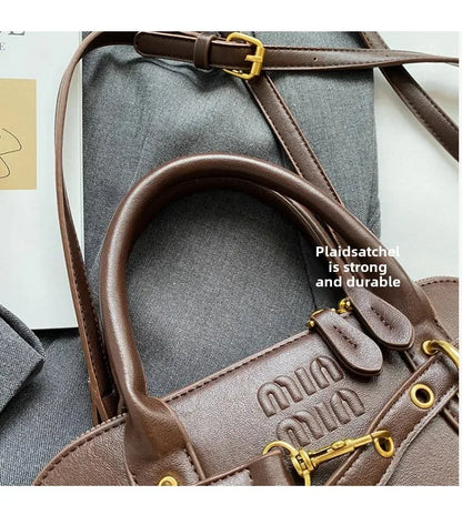 Fashionable Retro Shell Handbag Women's Crossbody Bag Versatile Autumn Winter Handbag Single Shoulder Bag with Zipper Closure