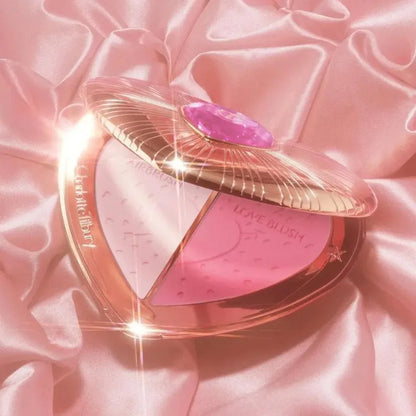 Charlotte Tilbury Heart Shape Double Splicing Two Colors Powder Blusher Powder Unique Design Makeup Products Star Powder Blusher
