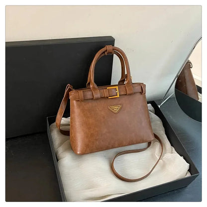 Fashionable Versatile Small Square Bag Women's Retro Crossbody Commuter Bag Ladies Handbag Soft Material Autumn Winter New Model