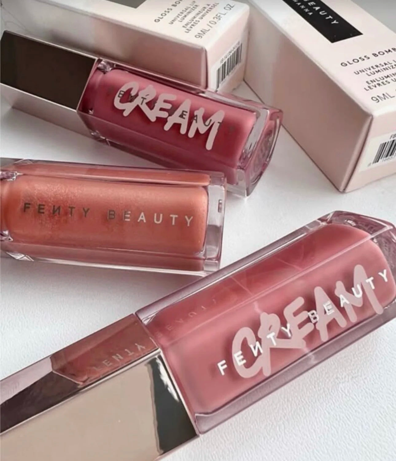 FENTYBEAUTY Cream Lipstick Gloss Bomb HONEY WAFFLES RIRI Sexy Lip Blam Loose Makeup Powder Shiny Lasting Brand High Gloss Repair