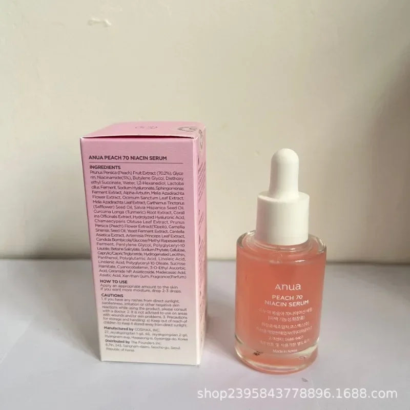 Anua Peach 70% Niacinamide Essence Moisturizing Facial Essence Brightening Skin Tone Moisturizing 30ml Serum Facial Skin Care