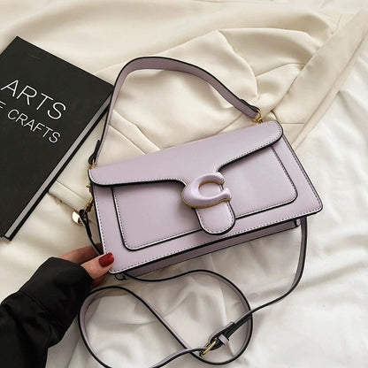 Luxury Fashion Women's Chain Handbag PU Leather Girls Shoulder Messenger Bag Brand lightweight Commuting Bag Tassel Square Bag