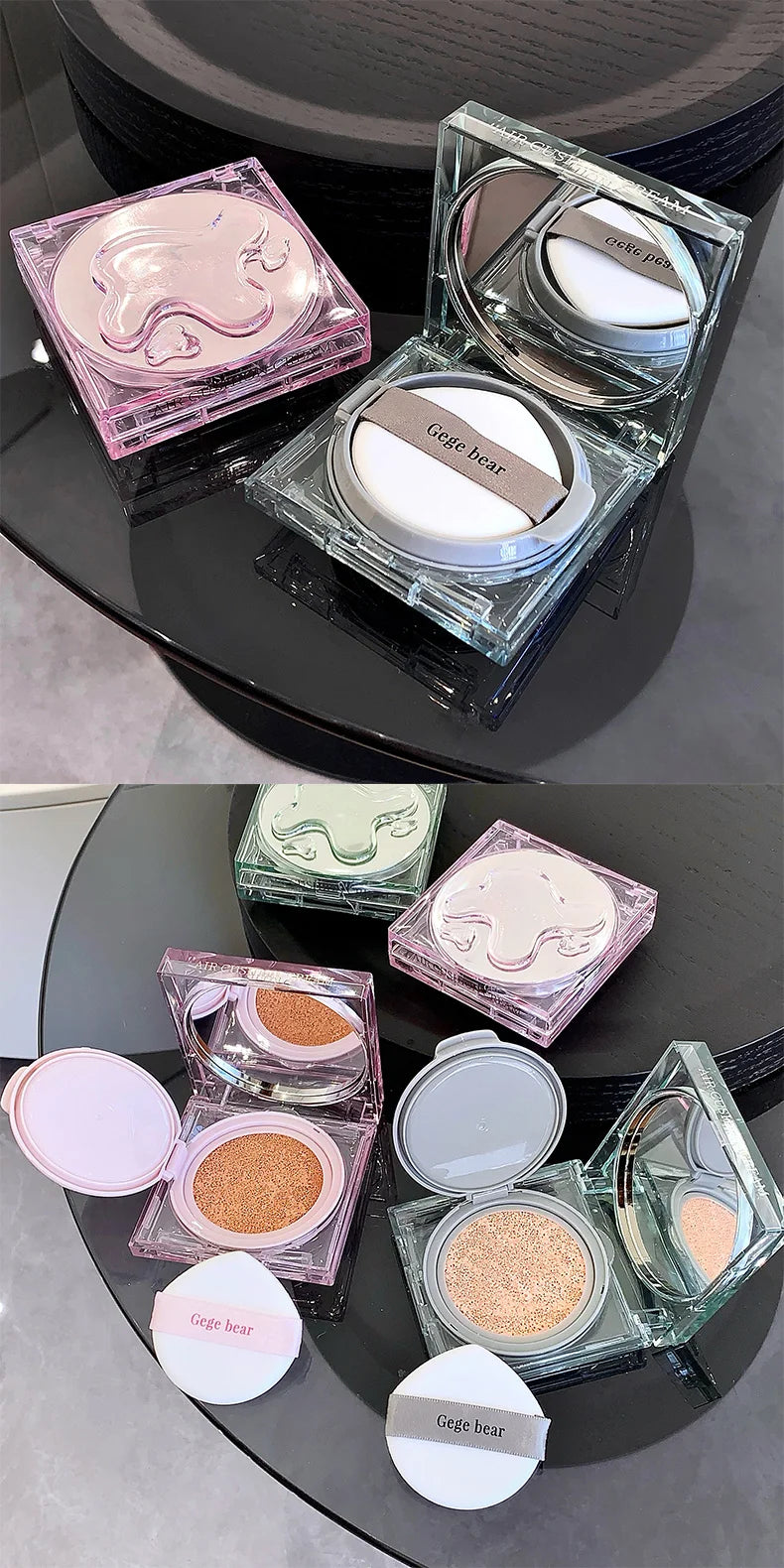 Gege Bear Moisturizing Air Cushion Cream Light Natural Clear Liquid Foundation Brightens Skin Tone Air Cushion BB Cream
