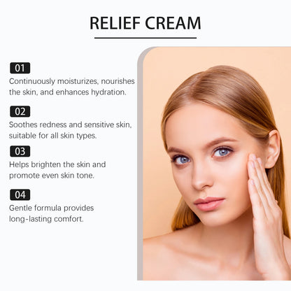 345 Relief Cream Reduce Redness Soothing Care Face Lifting Brightening Even Skin Tone Tone Beauty Moisturizing Smooth Cream 50g