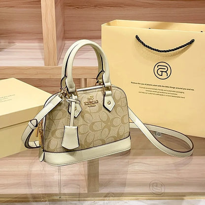 Brand women's handbag shell bag 2025 new high-end retro handbag shoulder bag versatile light luxury crossbody women's bag trend