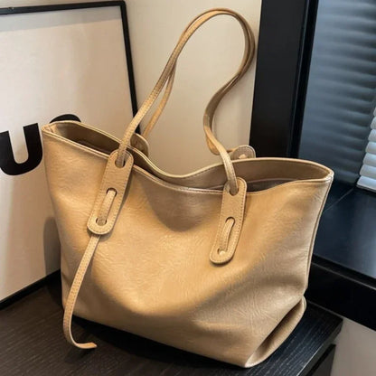 Large Capacity Women's Tote Bag 2023 Winter Fashion Trend Leather Shoulder Bags Office Handbag