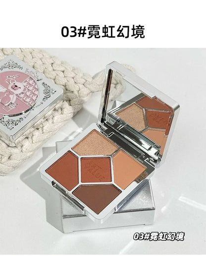 Eyeshadow Palette Blush Highlight Makeup Pearly Highgloss Shimmer Pink Brown Earth Color Fine Sequins Eye Shadow