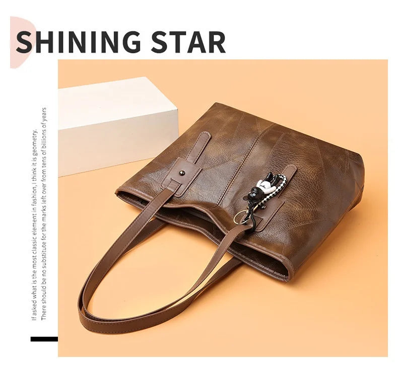 Trendy Women's  New Large Capacity Tote Bag with Horizontal Square Zipper Single Shoulder Handbag