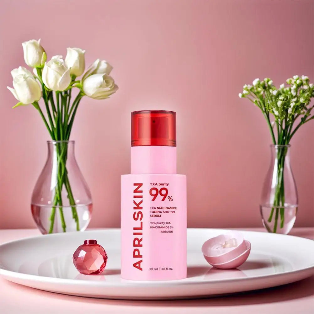 Pink TXA Purity 99% Microneedle Essence Facial Cleanser Toning Shot Serum Niacinamide Deep Cleaning APRILSKIN Korean Facial Skin