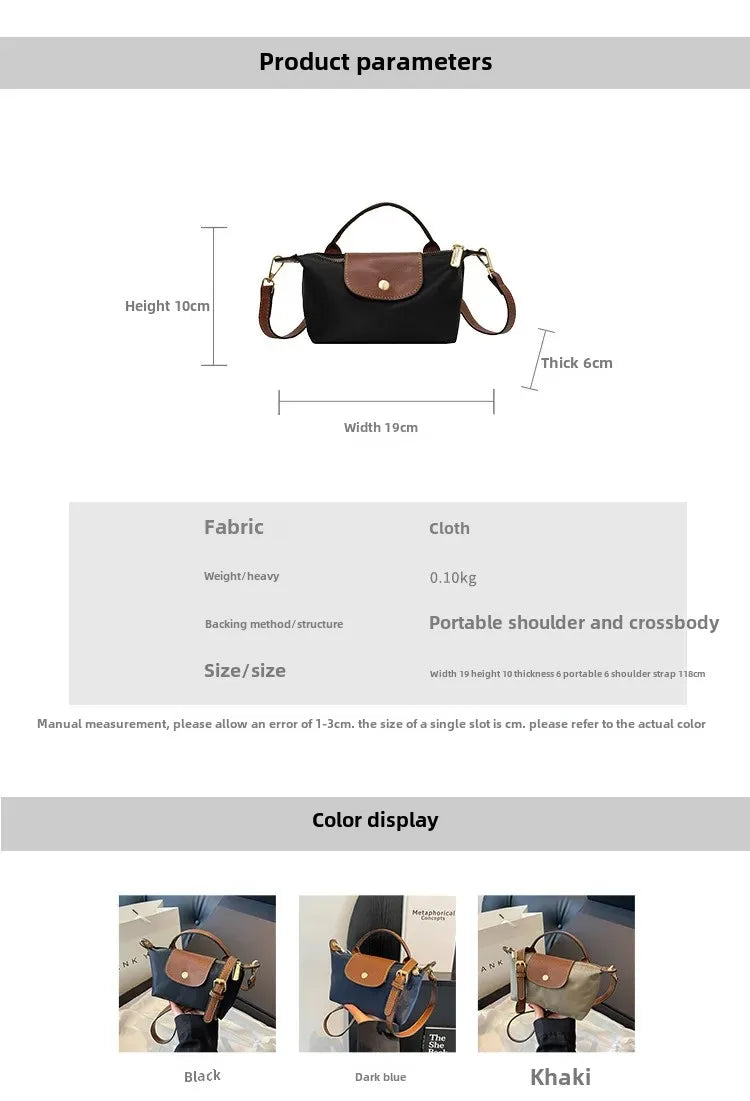 New Hot Sale Of The Season Fashionable Women's Plaid Canvas Dumpling Bag Crossbody Shoulder Bag Lightweight for Autumn Winter Ve
