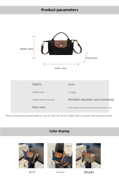 New Hot Sale Of The Season Fashionable Women's Plaid Canvas Dumpling Bag Crossbody Shoulder Bag Lightweight for Autumn Winter Ve