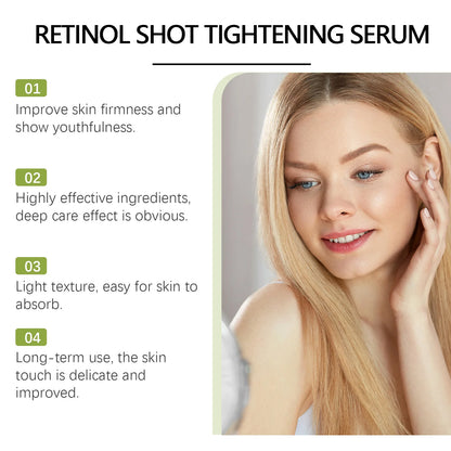 Retinol Shot Tightening Serum Moisturizing & Plumping Firming Facial Care Smoothing Skin Rejuvenation Essence for Sensitive Skin