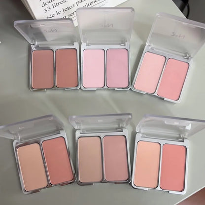 2aN Korean Two-color Blush Matte Brightening Low Saturation Shrinking And Expanding Natural Two-in-one Blush Makeup Cosmetics