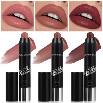 Matte Lipstick Pencil Waterproof Long Lasting Non-Stick Cup Lip Stain Tint Cosmetic Nude Lipstick Pen Makeup Maquillage