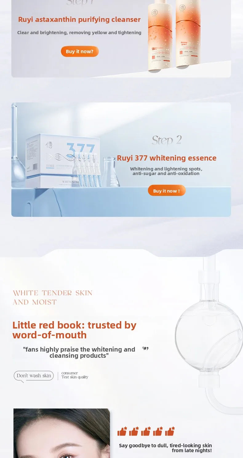 Astaxanthin facial cleanser whitening, oil control, deep cleansing, acne removal, fading marks and pore shrinking facial cleanse