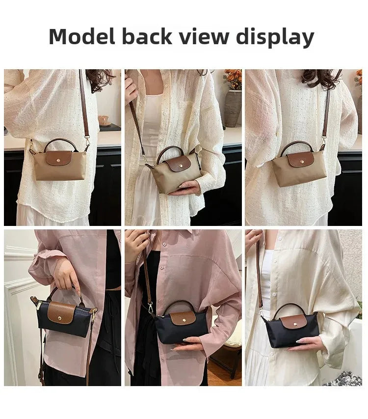 New Hot Sale Of The Season Fashionable Women's Plaid Canvas Dumpling Bag Crossbody Shoulder Bag Lightweight for Autumn Winter Ve