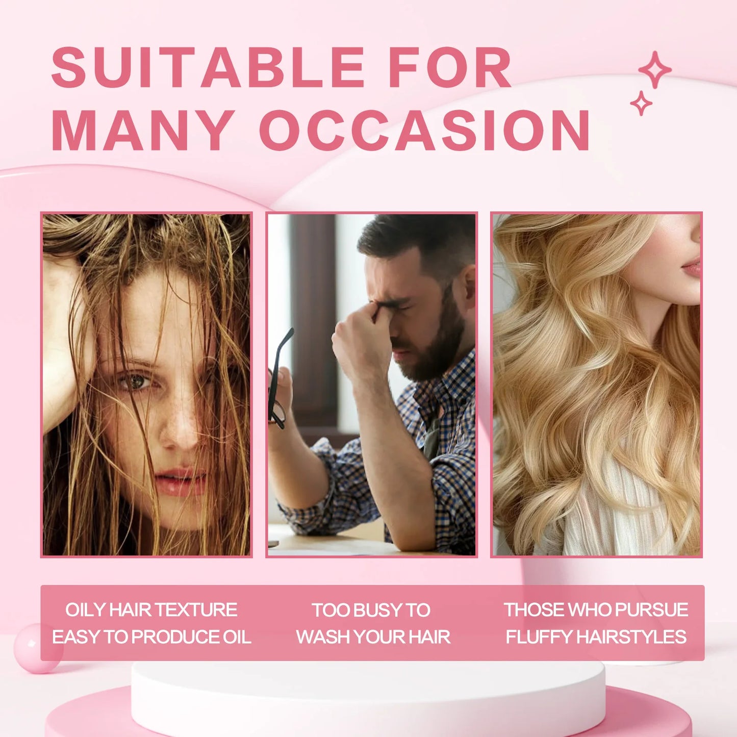 DIMOT 8g Natural Dry Shampoo Powder Instant Oil Absorbing Hair Fluffy Spray Travel Size Suitable for Busy Lifestyle | All Hairs