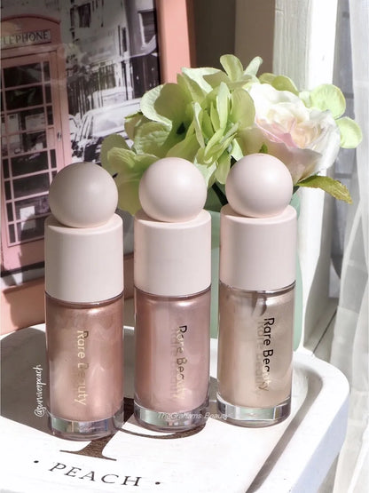 Rare Beauty Dual-use Enlighten Powder Portable Mirror Eyes Cheek Blusher Waterproof Mositure Face Contour Shadow Plump Makeup